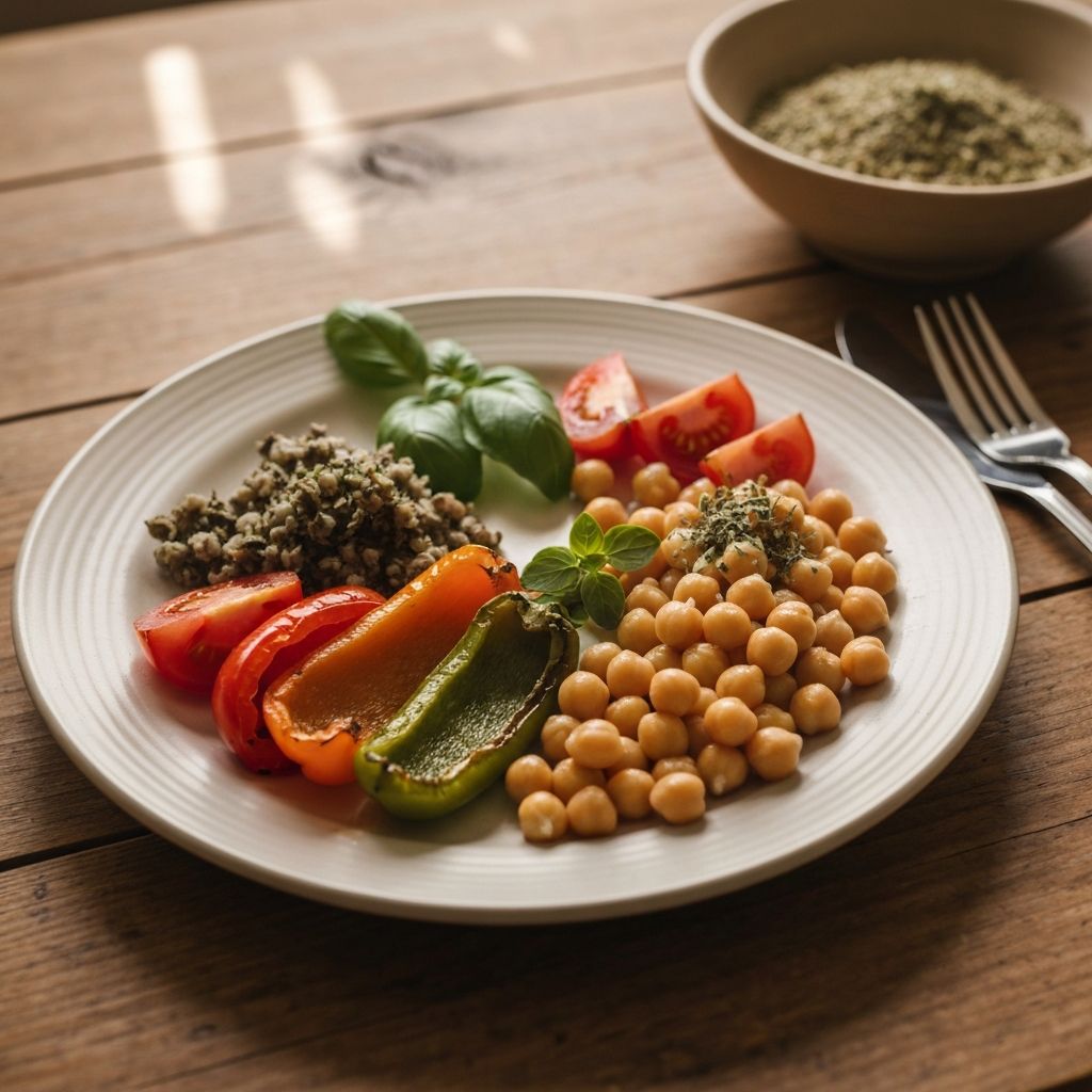 Assiette simple avec légumes frais